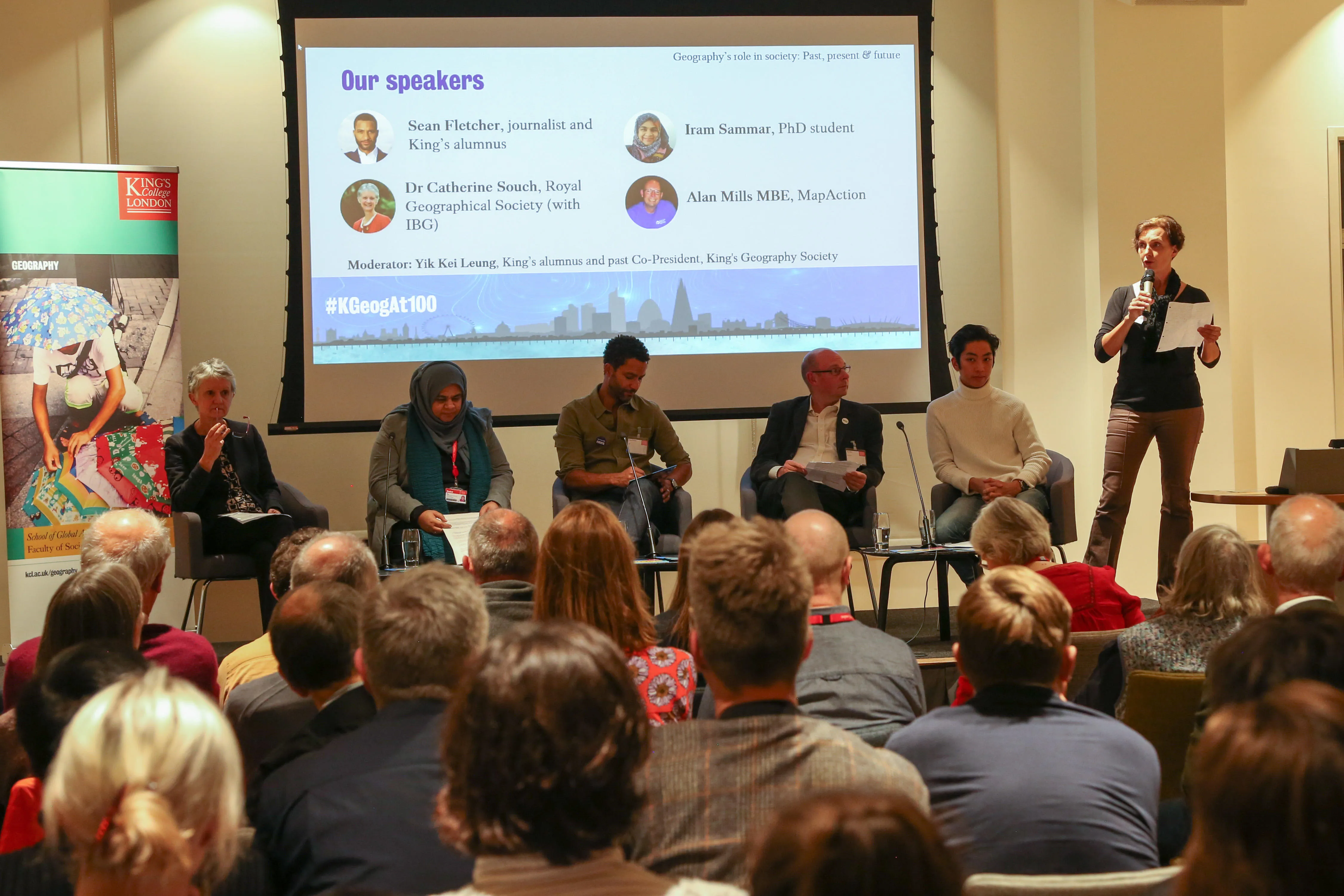 Professor Rachel Mills at the 'Geography’s role in society' panel