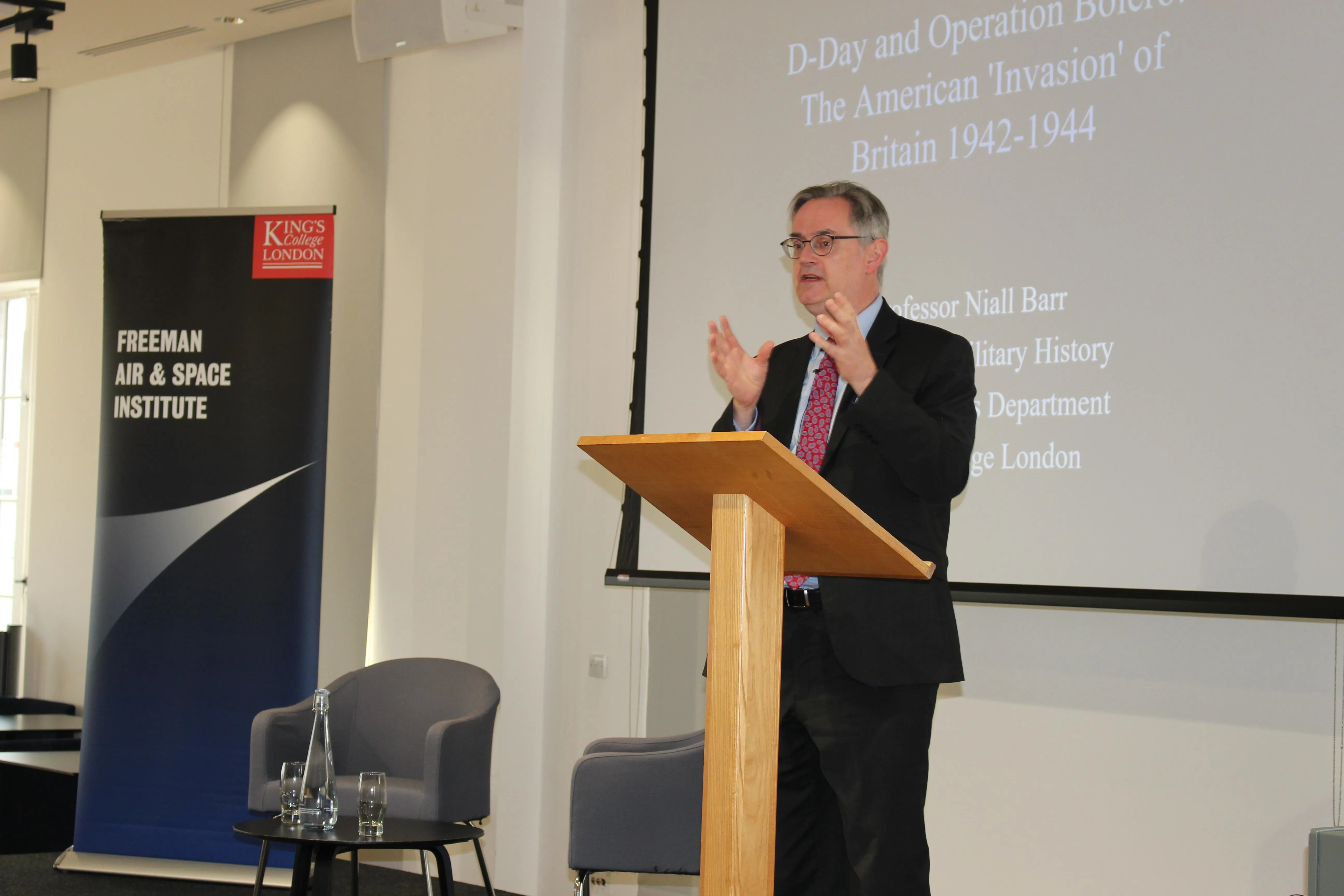 Professor Niall Barr spoke on D-Day and Operation Bolero.