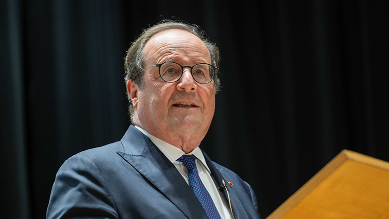 Close-up of President François Hollande