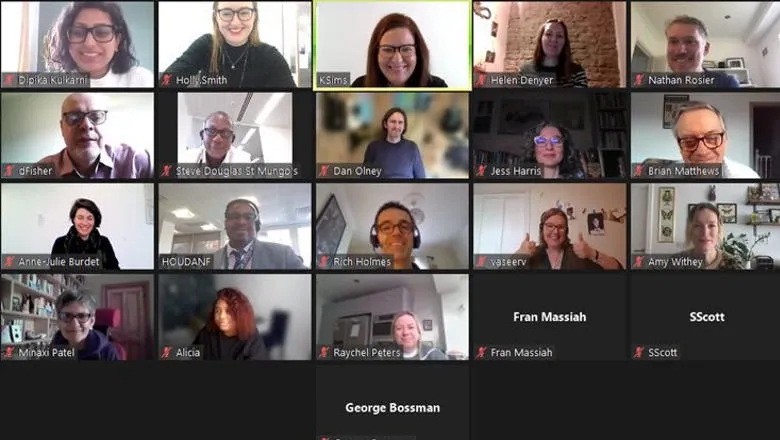 Screen shot of Zoom call participants