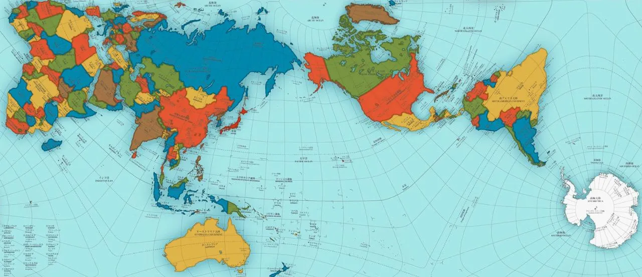 The AuthaGraph world map which is widely considered to be the most accurate map of the world and which notably decentres the West