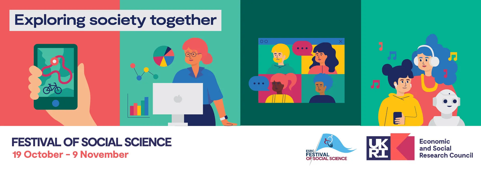 Festival of Social Science, 'exploring science together' Illustration 2024