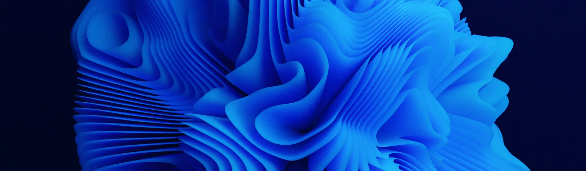 Abstract 3d printed blue shape - simon-lee-1903x558