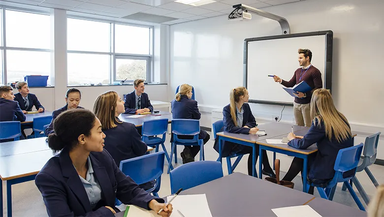 teacher secondary school classroom