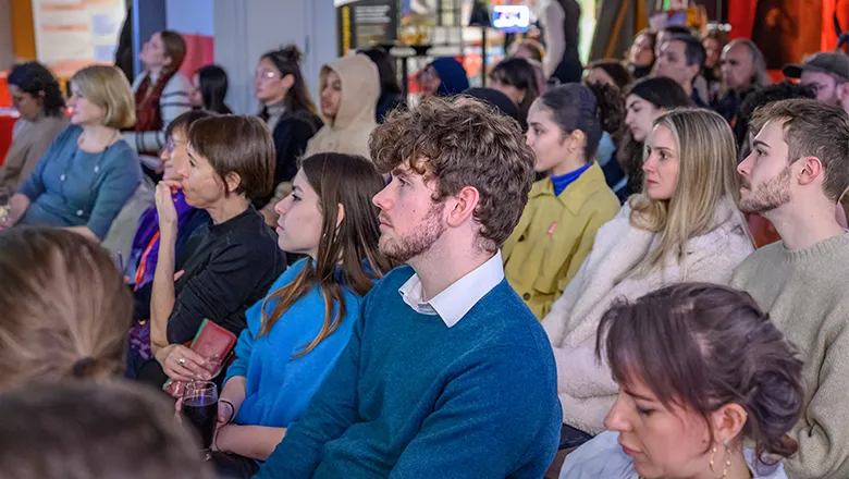 Audience listening to the panel discussion