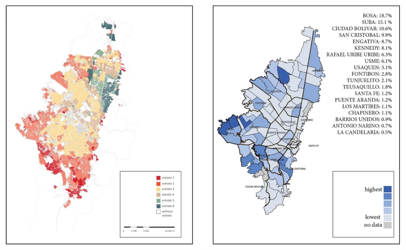 Map of Afro-Colombian residents in Bogotá _Giulia Torino