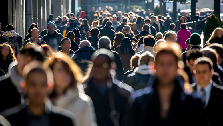 Crowds of people