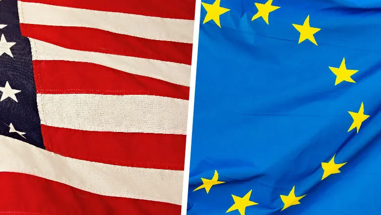 US and EU flags