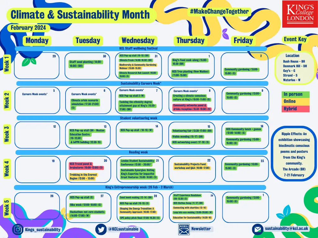 Calendar Climate & Sustainability Month 2024